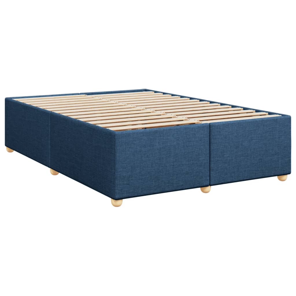 sengeramme uden madras 160x200 cm stof blå