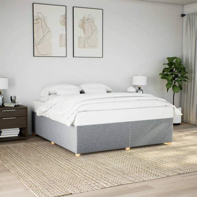 sengeramme uden madras 200x200 cm stof lysegrå