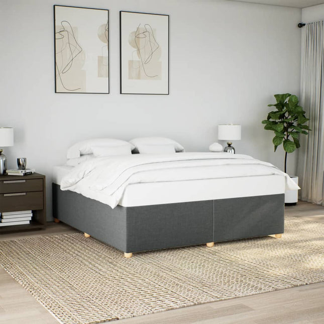 sengeramme uden madras 200x200 cm stof mørkegrå