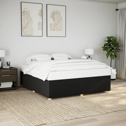 sengeramme uden madras 200x200 cm stof sort