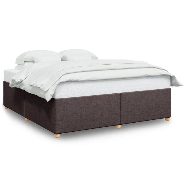 sengeramme uden madras 200x200 cm stof mørkebrun