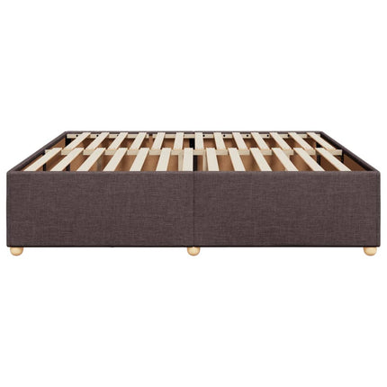 sengeramme uden madras 200x200 cm stof mørkebrun