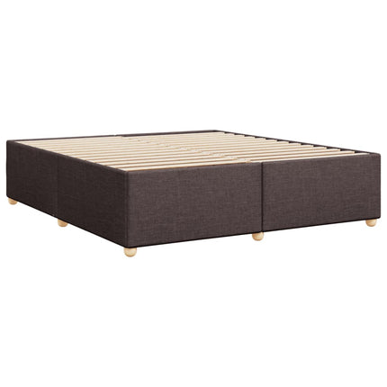 sengeramme uden madras 200x200 cm stof mørkebrun