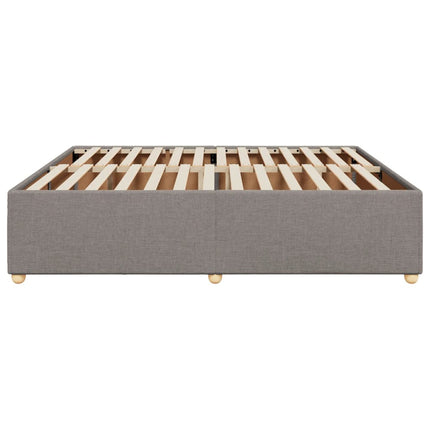 sengeramme uden madras 200x200 cm stof gråbrun