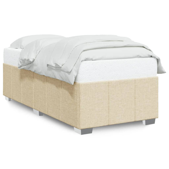 sengeramme uden madras 80x200 cm stof cremefarvet