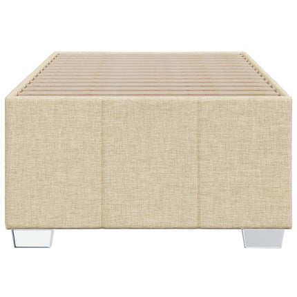 sengeramme uden madras 90x190 cm stof cremefarvet