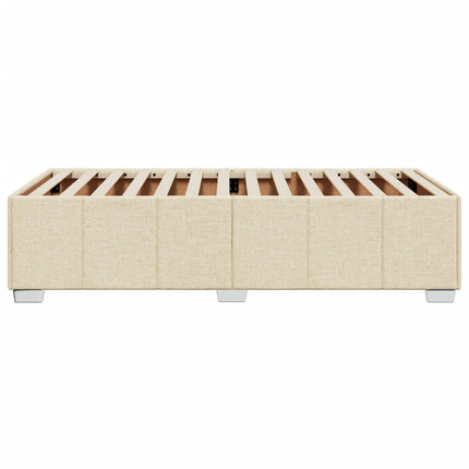 sengeramme uden madras 90x190 cm stof cremefarvet