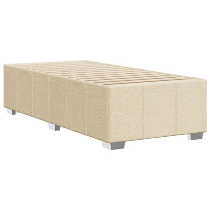 sengeramme uden madras 90x190 cm stof cremefarvet