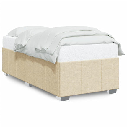 sengeramme uden madras 90x200 cm stof cremefarvet