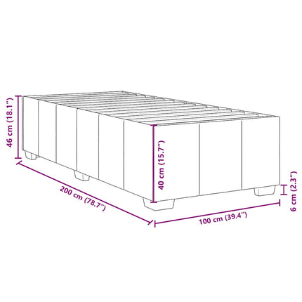 Sengeramme uden madras Mørkebrun 100x200 cm Stof
