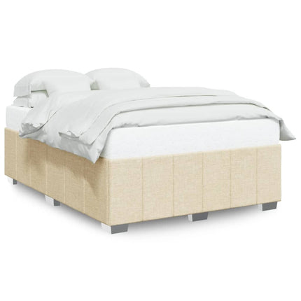 sengeramme uden madras 140x190 cm stof cremefarvet