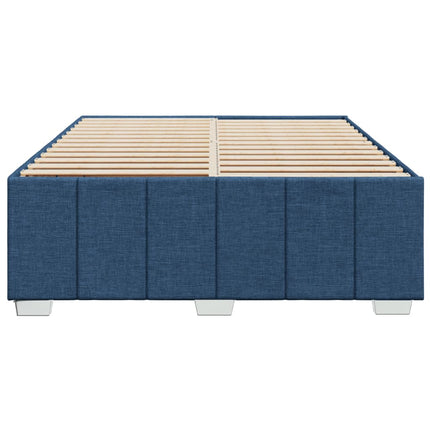 sengeramme uden madras 140x190 cm stof blå