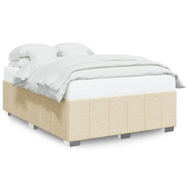 sengeramme uden madras 140x200 cm stof cremefarvet