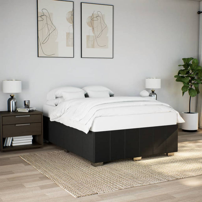 sengeramme uden madras 160x200 cm stof sort