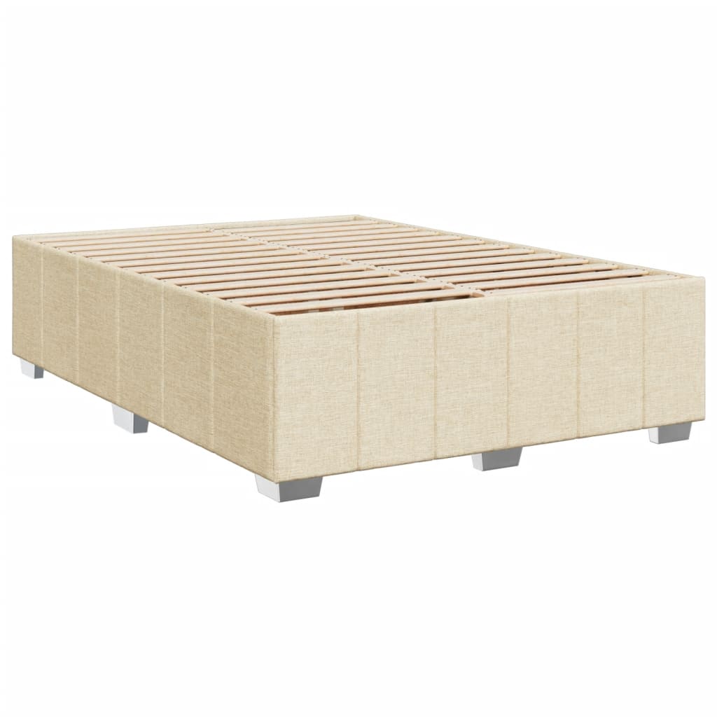 sengeramme uden madras 160x200 cm stof cremefarvet