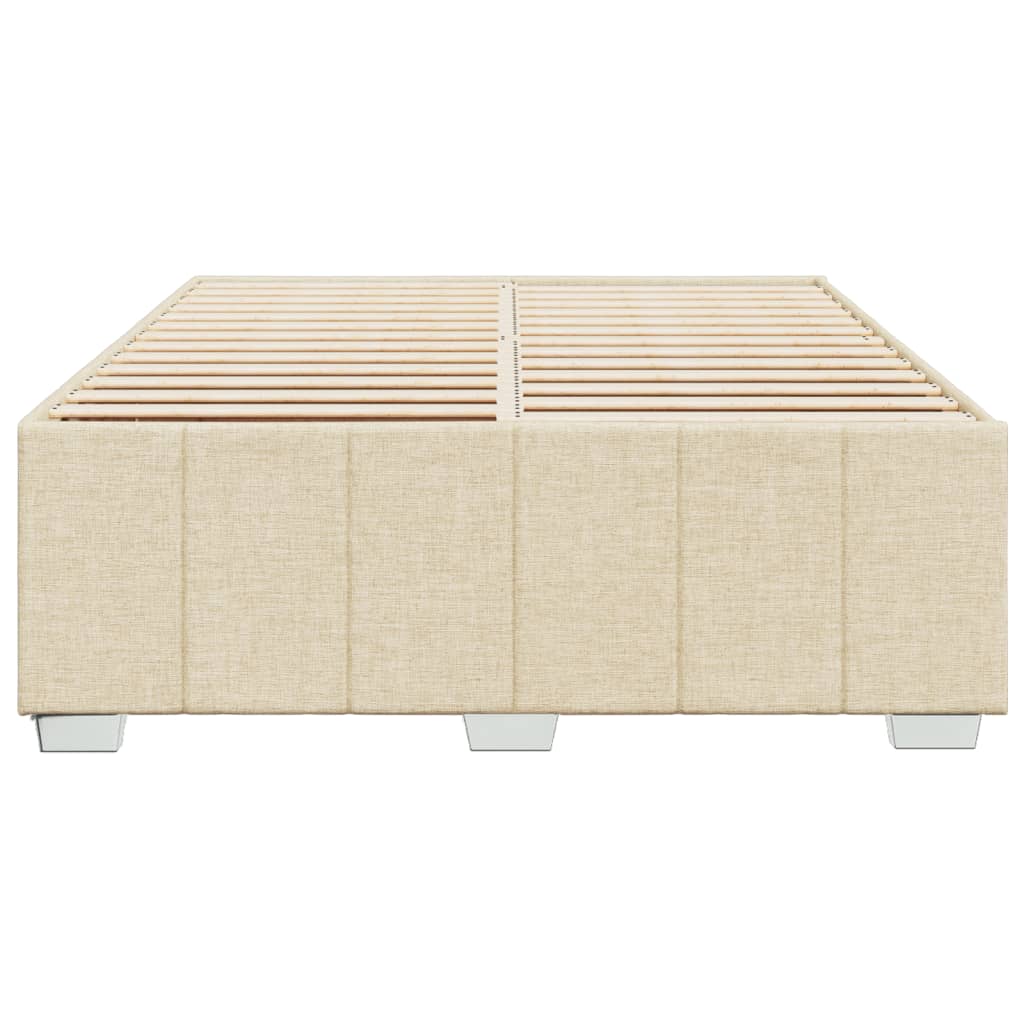 sengeramme uden madras 160x200 cm stof cremefarvet