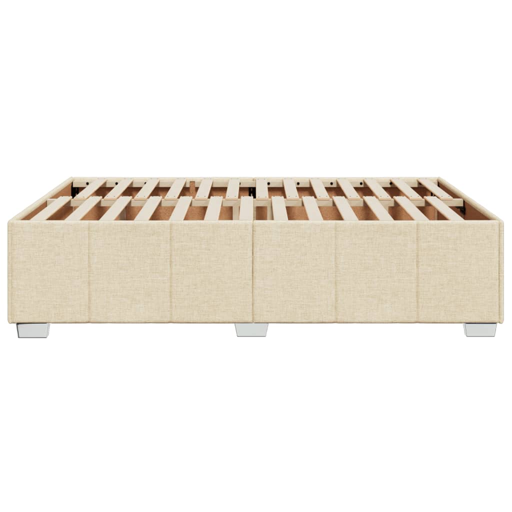 sengeramme uden madras 160x200 cm stof cremefarvet