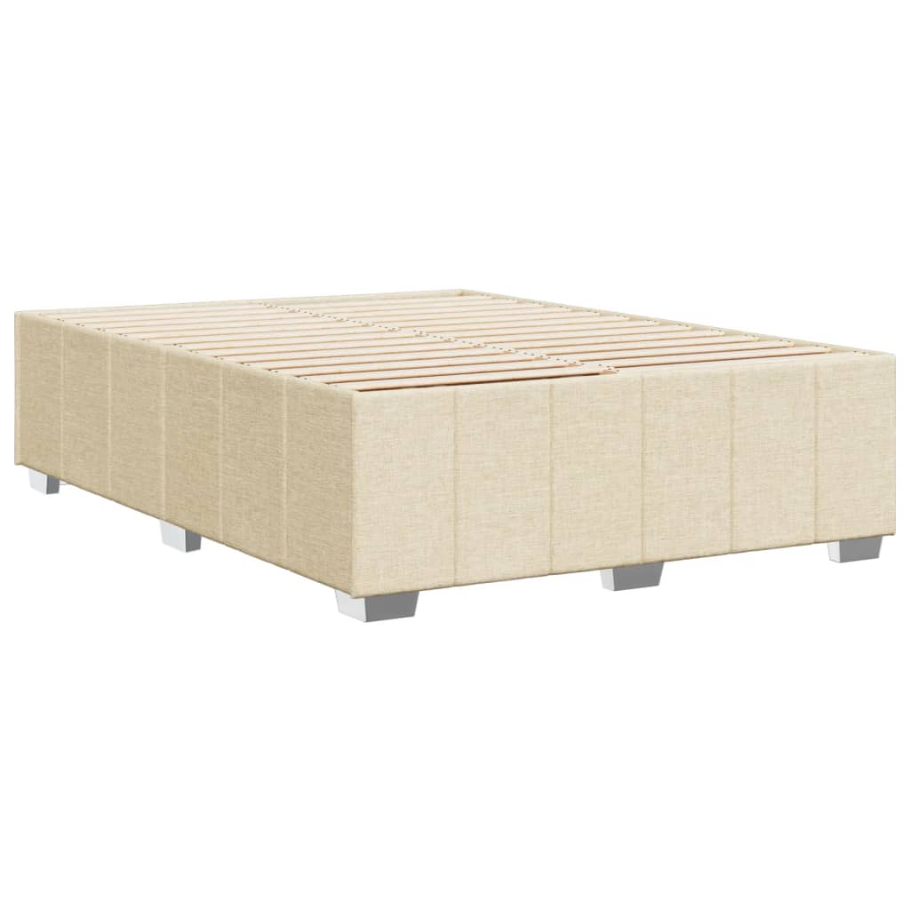 sengeramme uden madras 160x200 cm stof cremefarvet