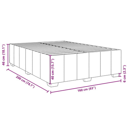 sengeramme uden madras 160x200 cm stof cremefarvet