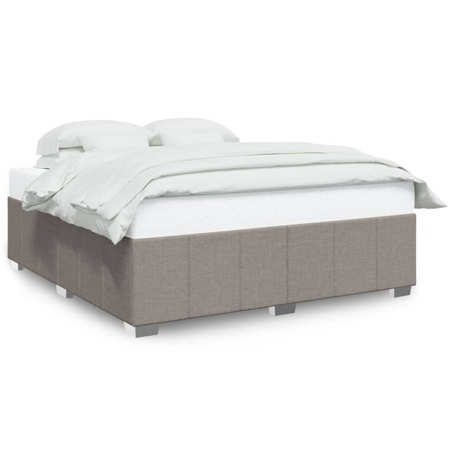 sengeramme uden madras 200x200 cm stof gråbrun