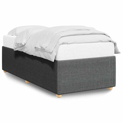 Sengeramme uden madras Mørkegrå 90x200 cm Stof