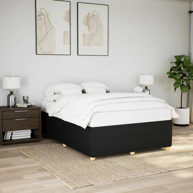 sengeramme uden madras 140x200 cm stof sort