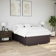 sengeramme uden madras 140x200 cm stof mørkebrun