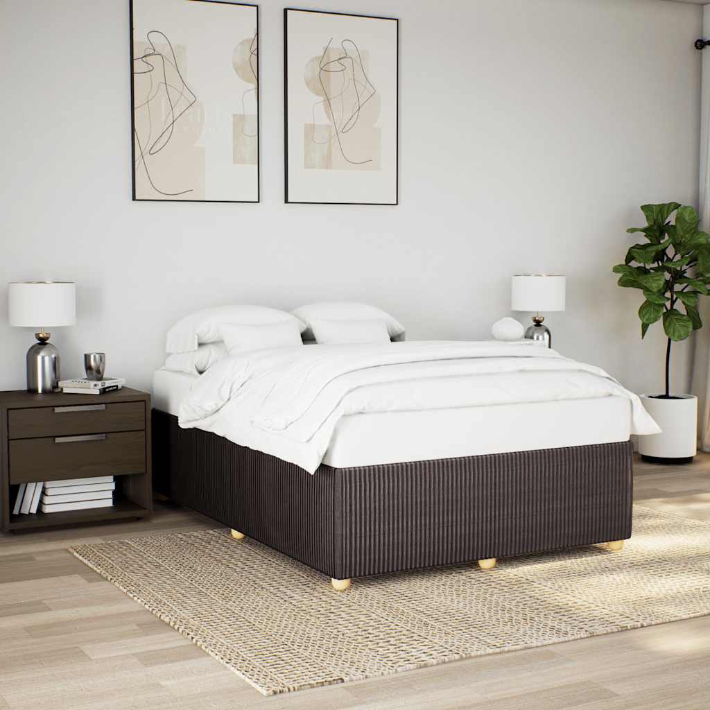 sengeramme uden madras 160x200 cm stof mørkebrun