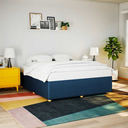 sengeramme uden madras 180x200 cm stof blå