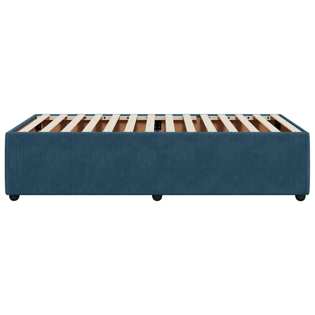 sengeramme 80x200 cm fløjl blå
