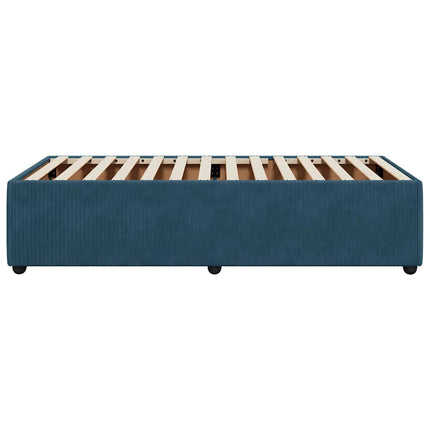 sengeramme 90x200 cm fløjl blå