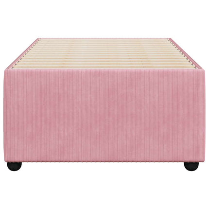 sengeramme 90x200 cm fløjl pink