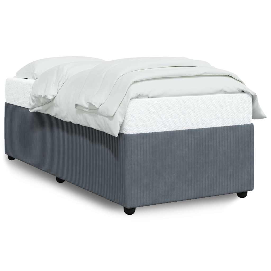 Sengeramme uden madras Mørkegrå 100x200 cm Fløjl