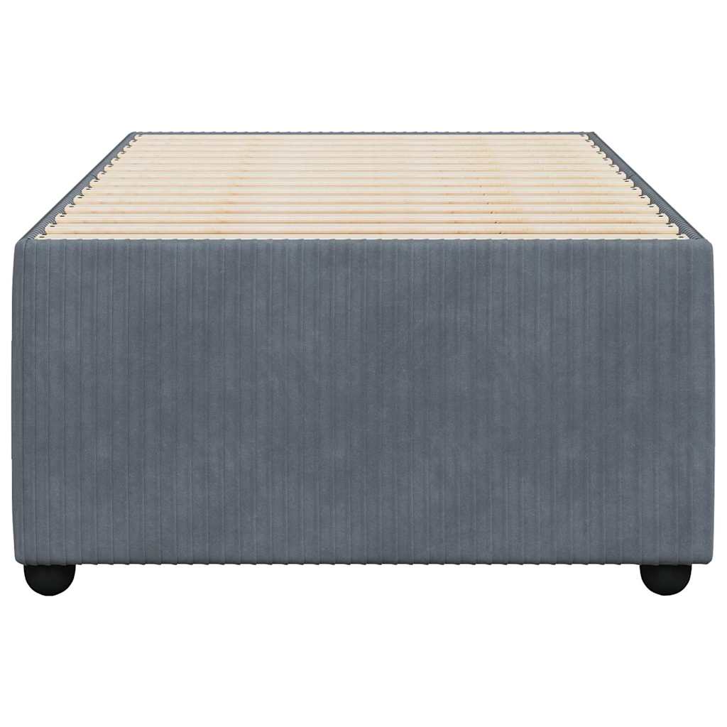 Sengeramme uden madras Mørkegrå 100x200 cm Fløjl