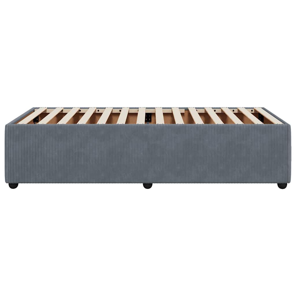Sengeramme uden madras Mørkegrå 100x200 cm Fløjl