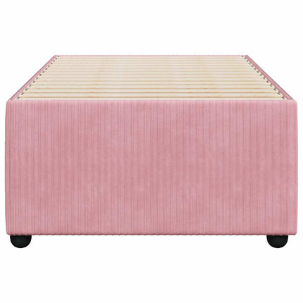 sengeramme 100x200 cm fløjl pink