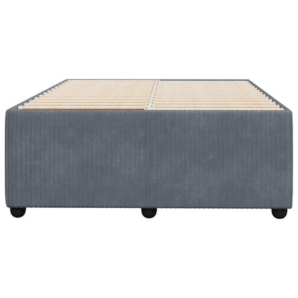 sengeramme uden madras 120x190 cm fløjl enkeltseng mørkegrå
