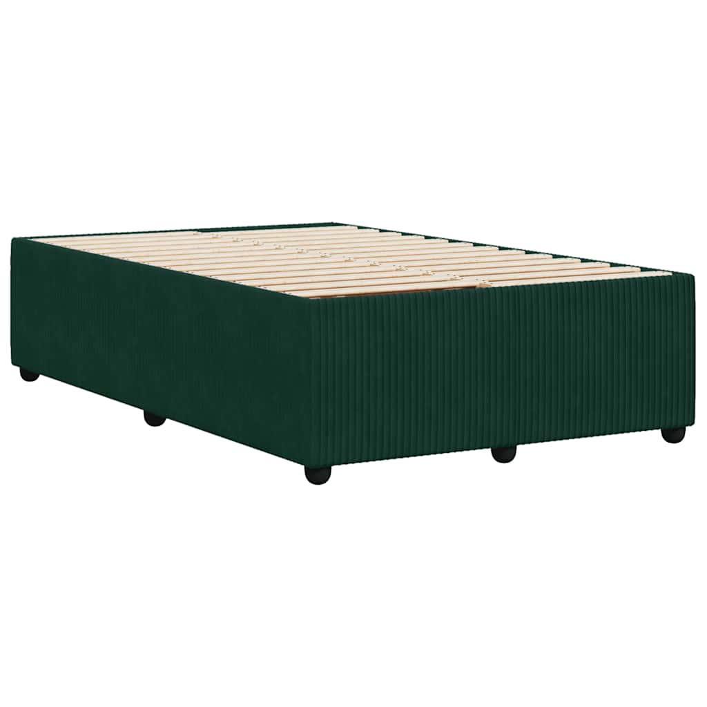 sengeramme uden madras 120x190 cm fløjl mørkegrøn