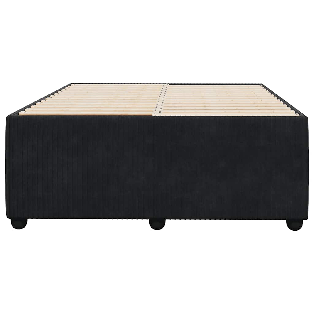 Sengeramme uden madras Sort 120x200 cm Fløjl