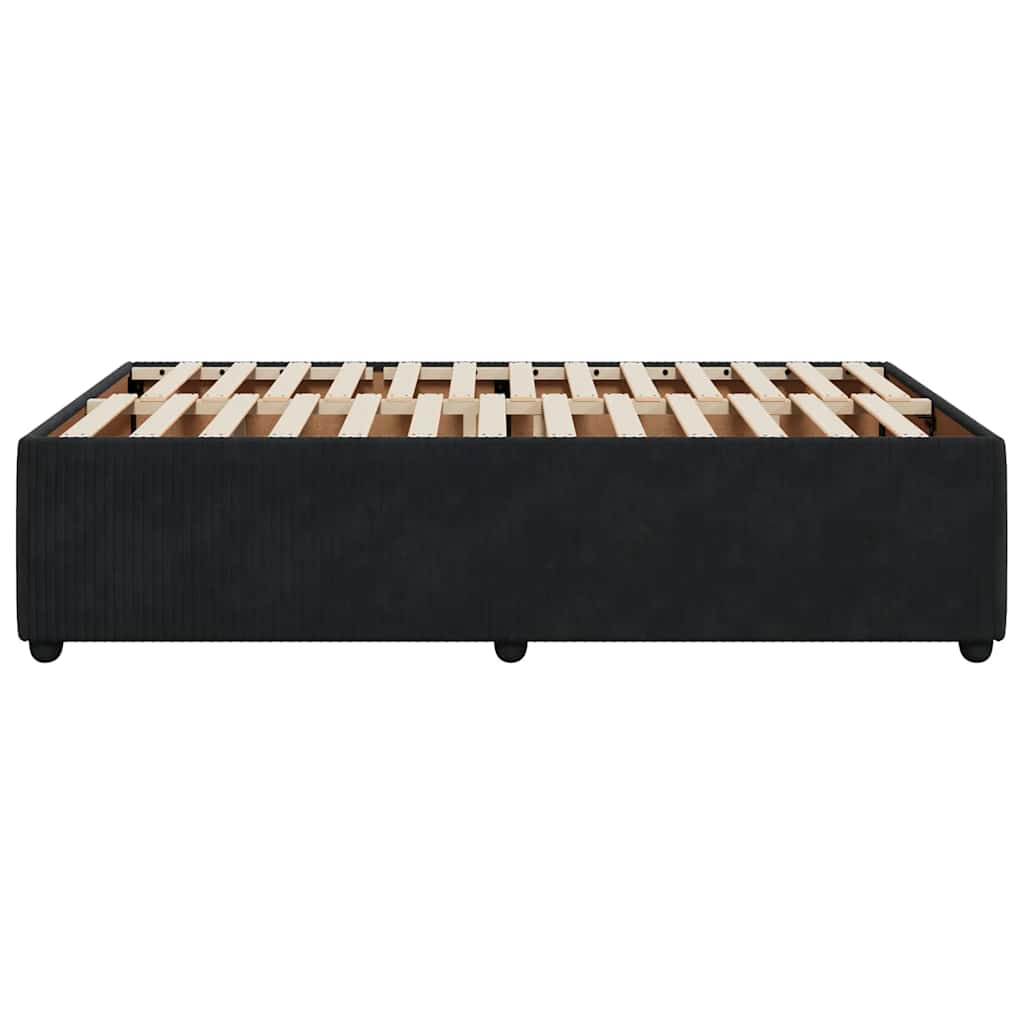 Sengeramme uden madras Sort 120x200 cm Fløjl