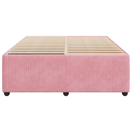 sengeramme 140x190 cm fløjl pink