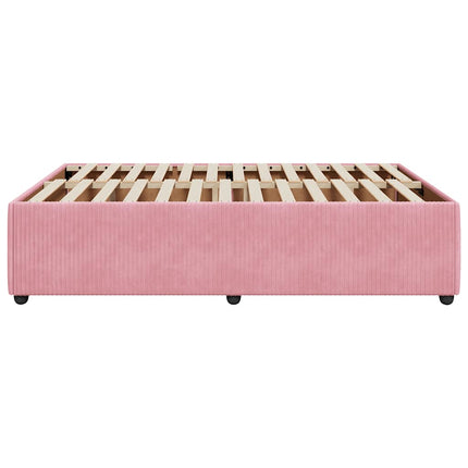 sengeramme 140x190 cm fløjl pink
