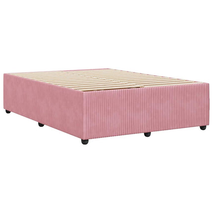 sengeramme 140x190 cm fløjl pink