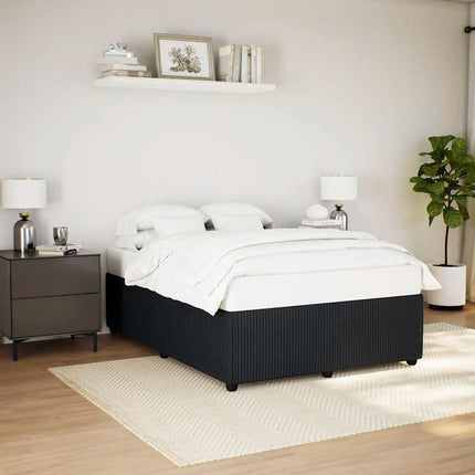 Sengeramme uden madras Sort 140x200 cm Fløjl
