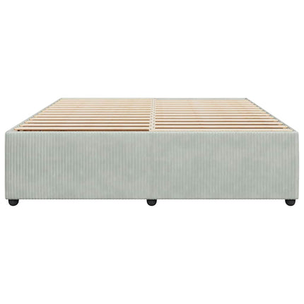 Sengeramme uden madras Lysegrå 200x200 cm Fløjl