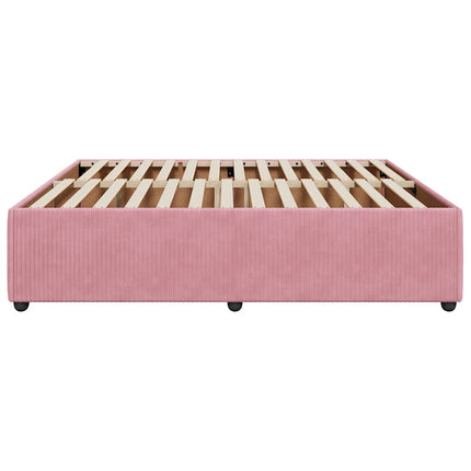 sengeramme 200x200 cm fløjl pink