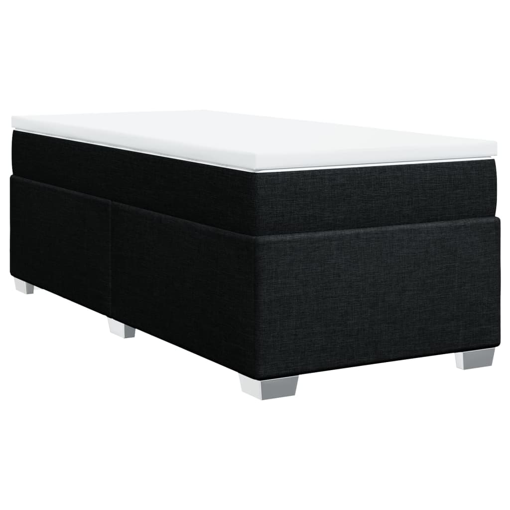 kontinentalseng med madras 90x190 cm stof sort