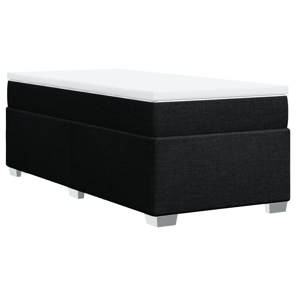 kontinentalseng med madras 90x190 cm stof sort