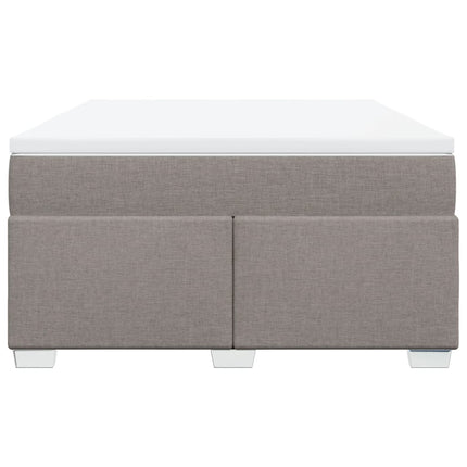 kontinentalseng med madras 160x200 cm stof gråbrun