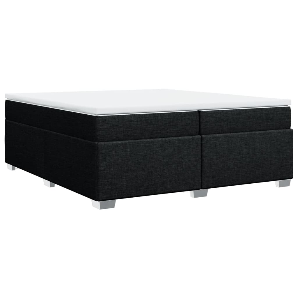 kontinentalseng med madras 200x200 cm stof sort